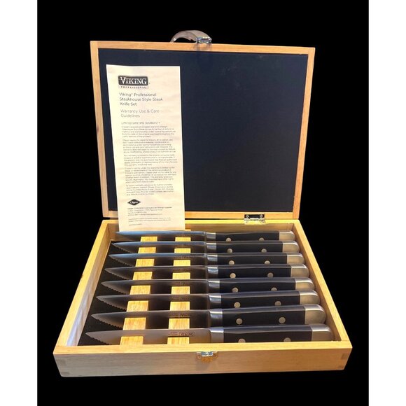 Viking Other - Viking 8 Piece Steak knife Set Germany Stainless